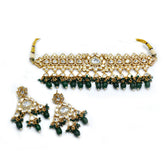 Kritti Green Polki Choker Set - The Pashm